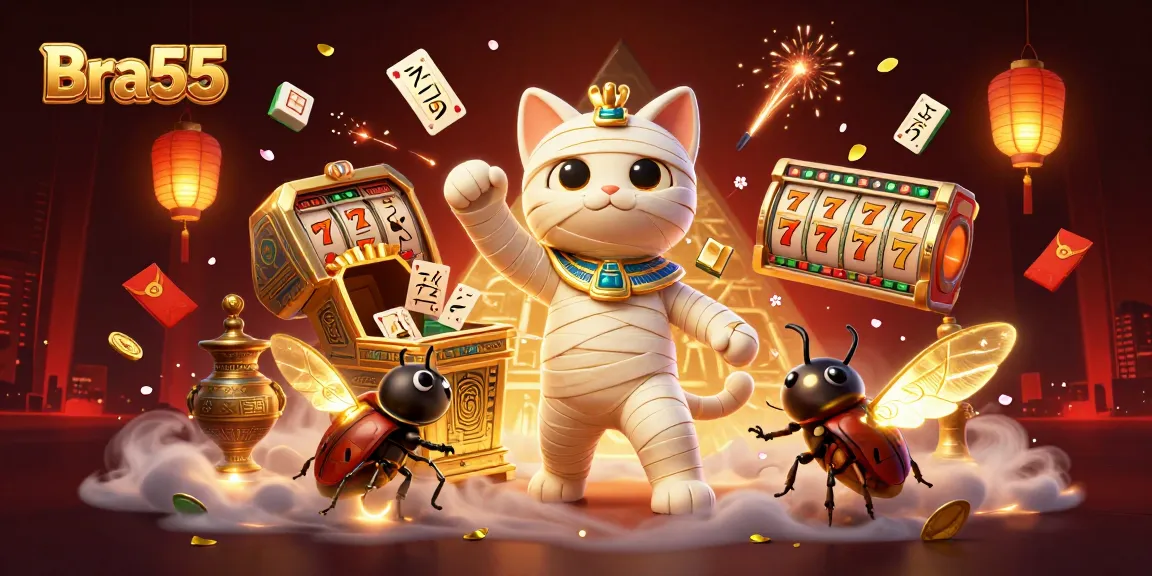 Experience exciting slots and jackpots at Bra55 Casino with vibrant 3D characters in action.