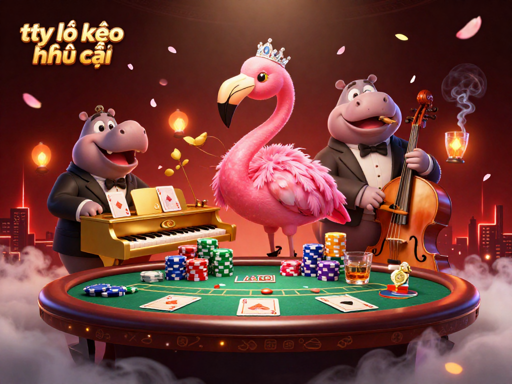 Experience the thrill of tỷ lệ kèo nhà cái with this vibrant casino illustration showcasing energetic characters and game elements.