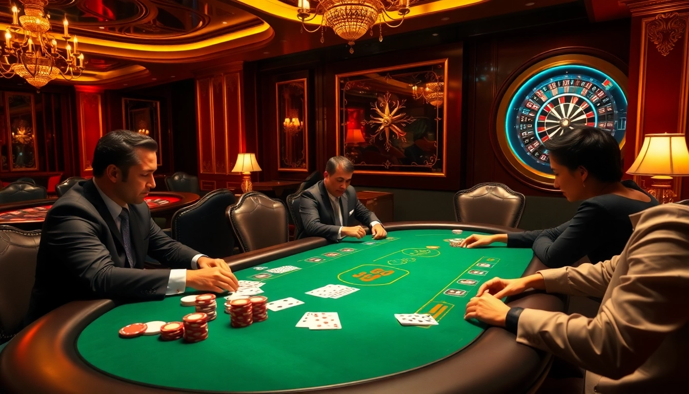 Experience the excitement of gambling at https://s666hn.com/ with players at a high-stakes poker table.