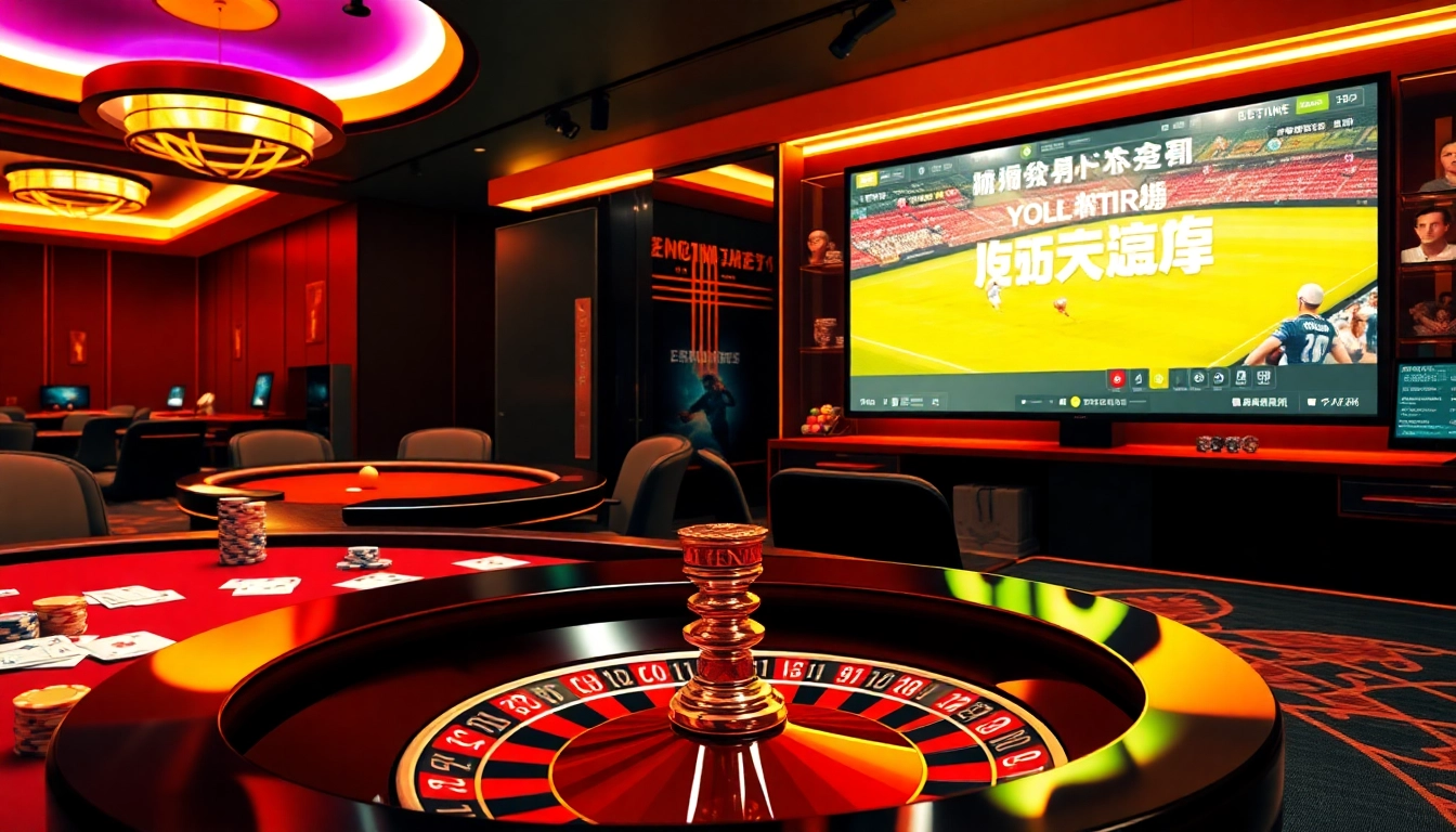 Experience thrilling live sports betting with a luxurious casino atmosphere, featuring ดูบอลสด prominently displayed.