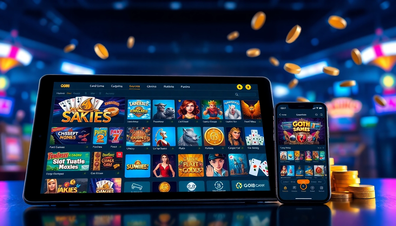 Engaging scene showcasing the GO88 gaming platform with popular games and user-friendly interface.