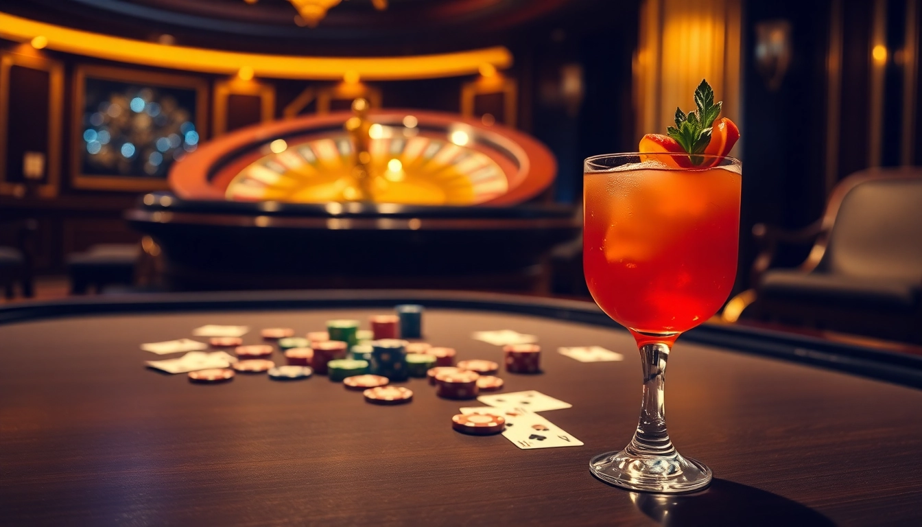 Experience the excitement of casino gaming at https://8day.reisen/ with vibrant poker chips and a roulette wheel.