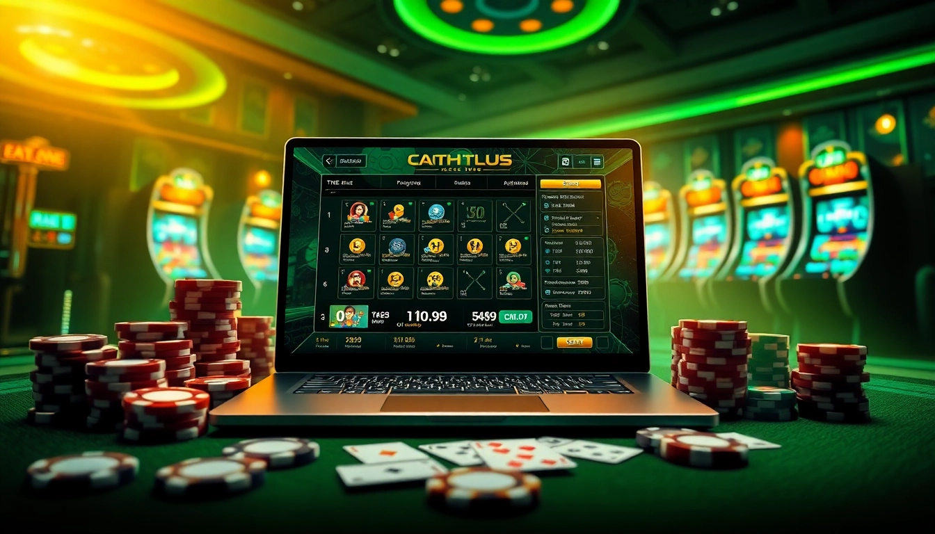 Experience the excitement of online gambling with Trang Chủ CM88, featuring vibrant casino visuals and engaging gameplay.