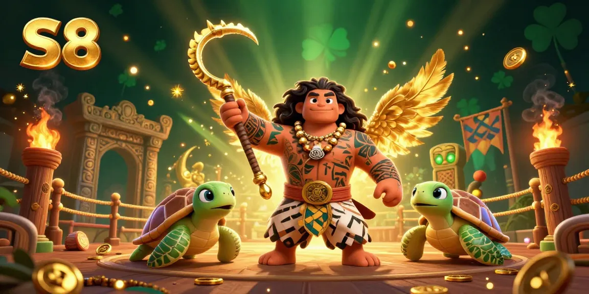 S8 gaming scene featuring vibrant characters with golden coins and dynamic casino activities.