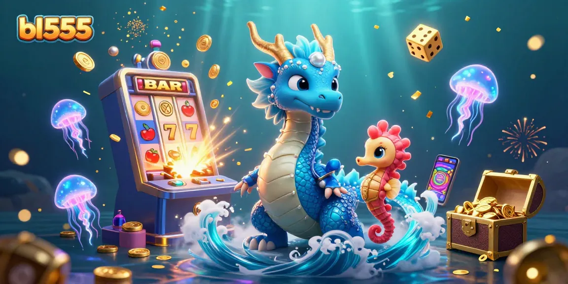 Experience thrilling gameplay with bl555 in a vibrant underwater casino world featuring dragons and jackpots.