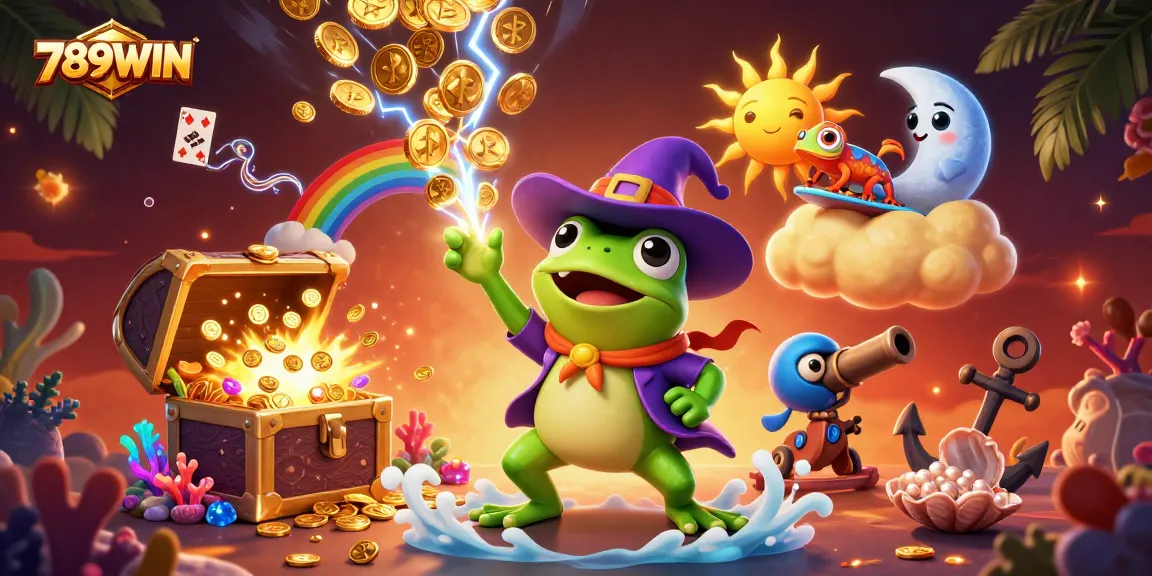 Experience the excitement at 789WIN with a magical scene of gaming and winning coins.