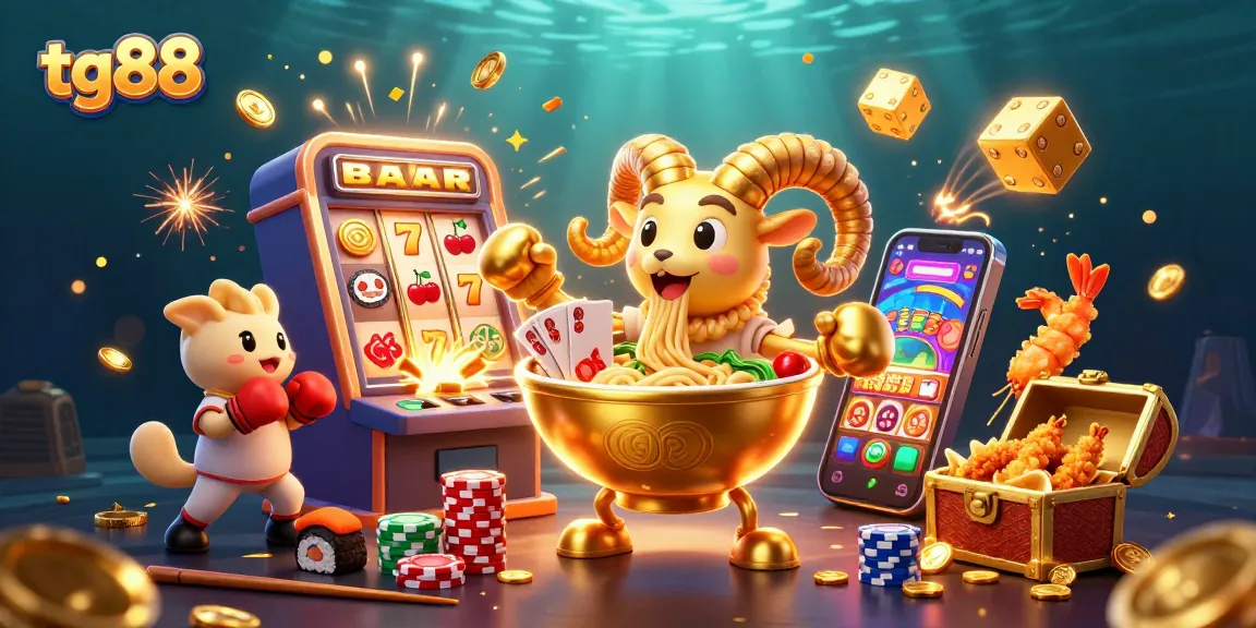 Experience thrilling gameplay at tg88 with a vibrant scene of interactive casino characters and dynamic elements.