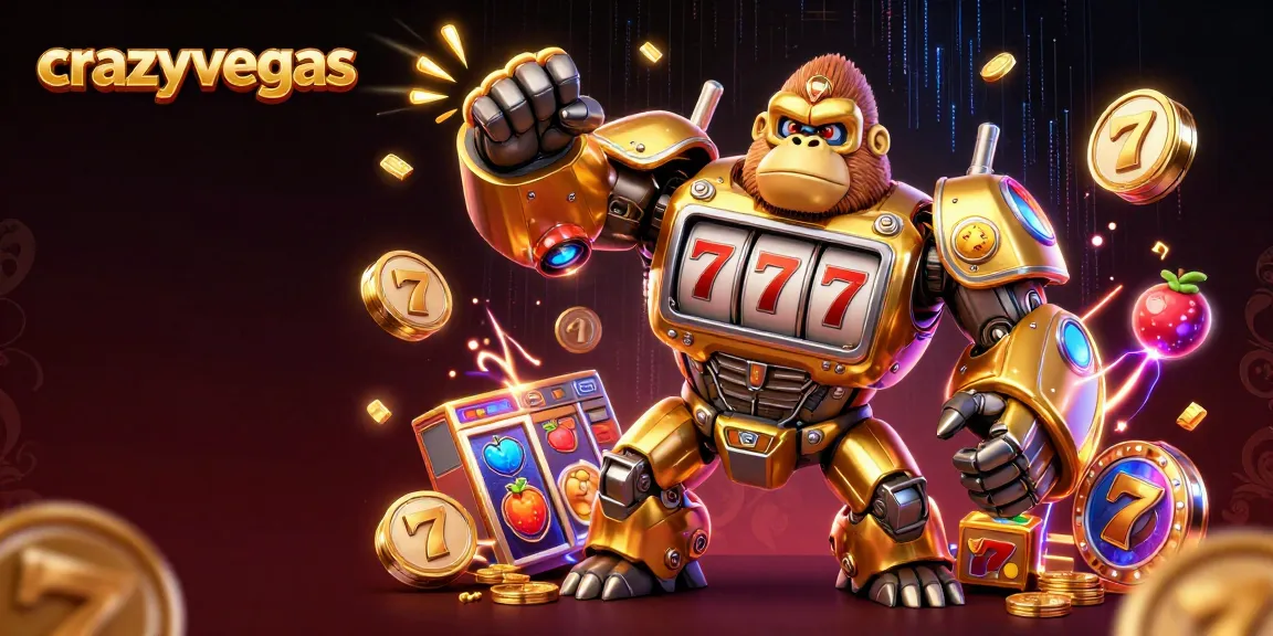 Experience thrilling wins at crazyvegas with a transformer-style mech and vibrant slot elements!