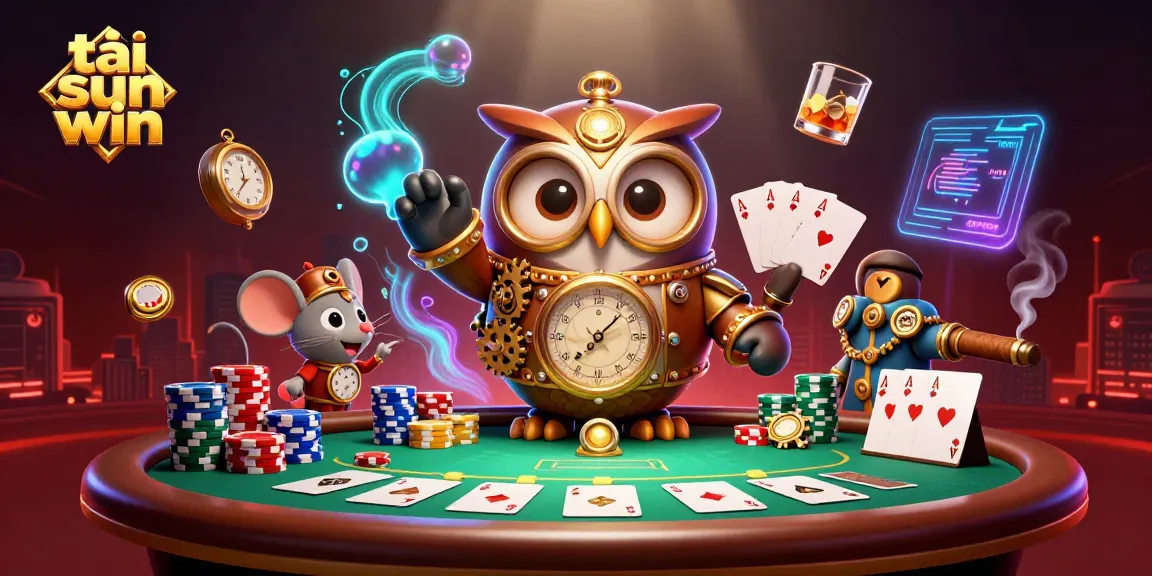 Experience the thrill of tải sun win at a vibrant casino scene filled with steampunk elements.
