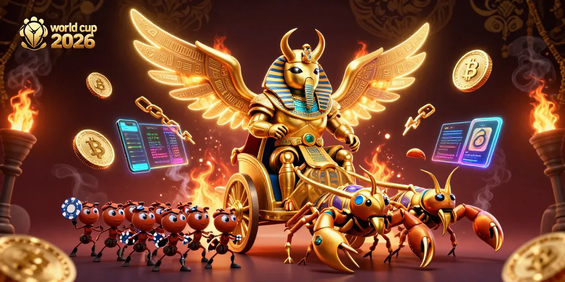 Engage in the excitement of World Cup 2026 with our unique casino-themed illustration featuring gambling elements and vibrant characters.