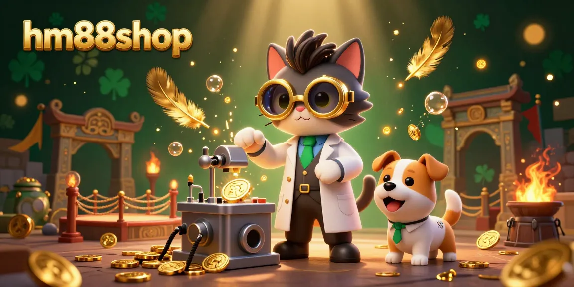 Experience excitement at hm88shop betting with dynamic characters, vibrant gold coins, and themed elements.