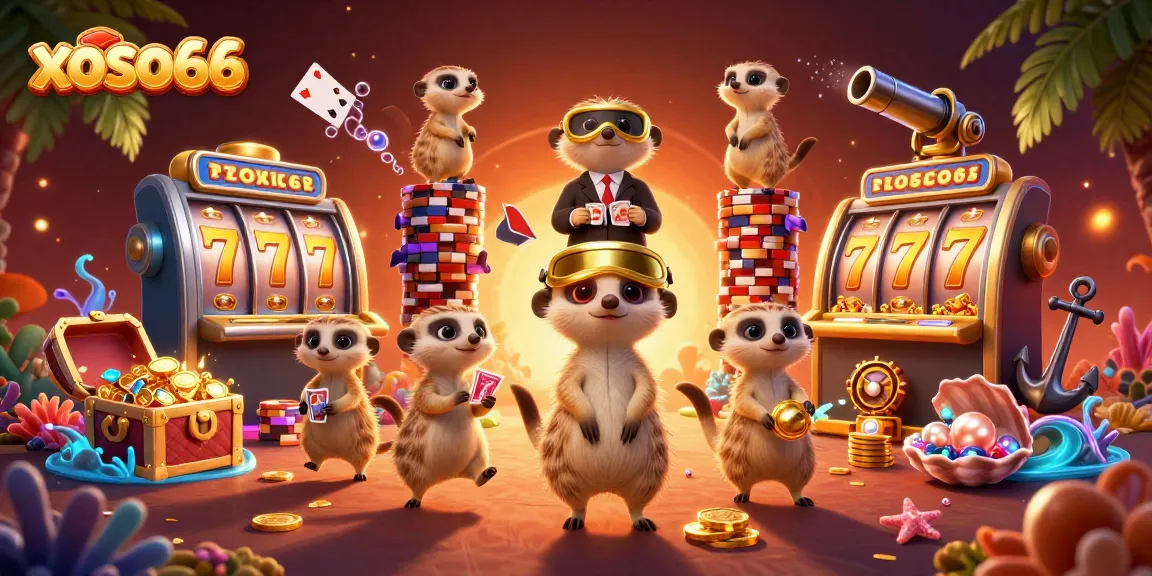 Experience the thrilling casino action at xoso66 with meerkats managing games and jackpots!