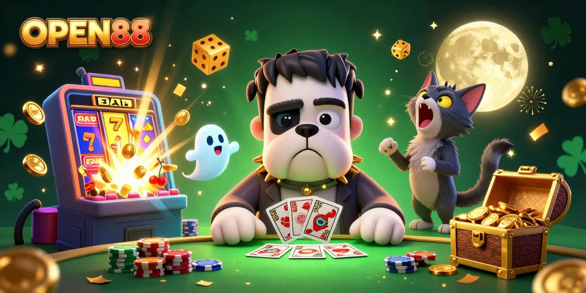 Engage in thrilling games with OPEN88's vibrant casino experience featuring monsters and jackpots.