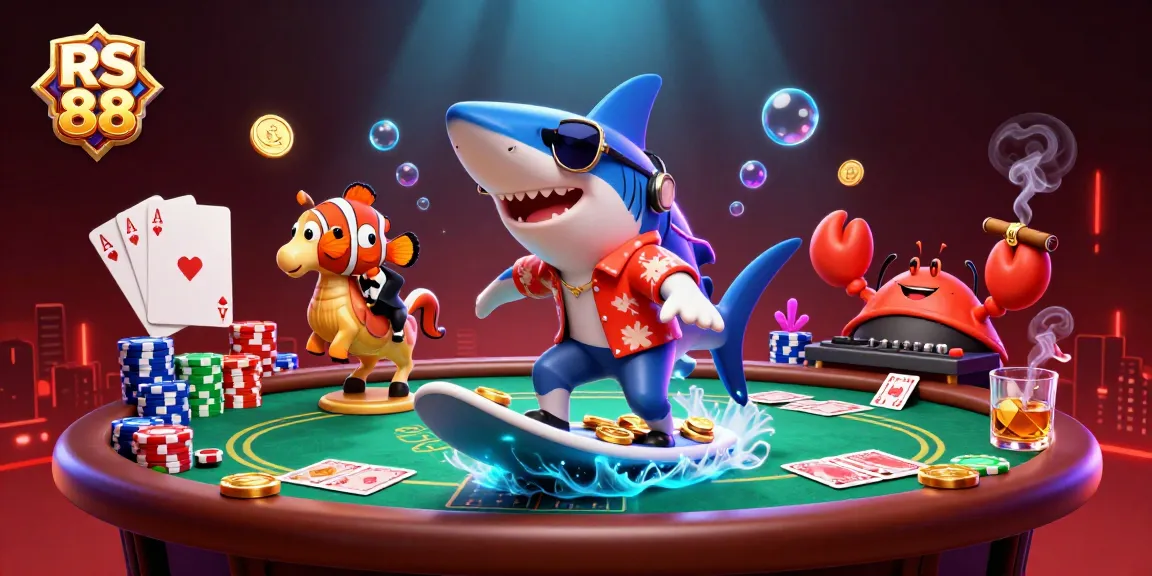 Experience the thrill of RS 88 with our vibrant underwater slot adventure featuring a shark and friends.