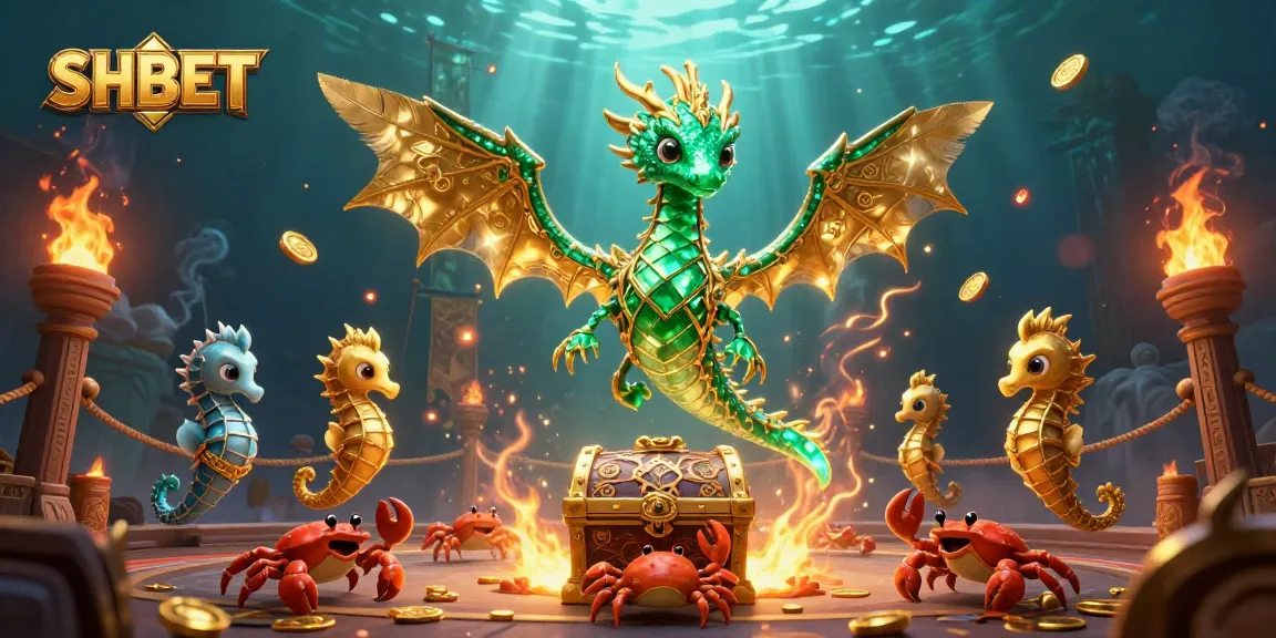 Experience thrilling gameplay with SHBET's enchanting underwater casino adventure featuring sea dragons and treasure.