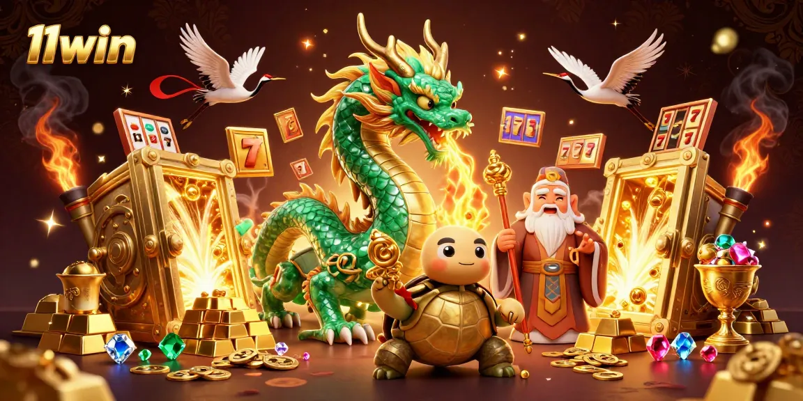 Experience thrilling gameplay at 11win with a vibrant casino scene showcasing luck and prosperity.